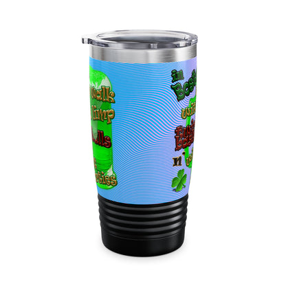 celtics logo - Ringneck Tumbler, 20oz (light blue-purple wave)