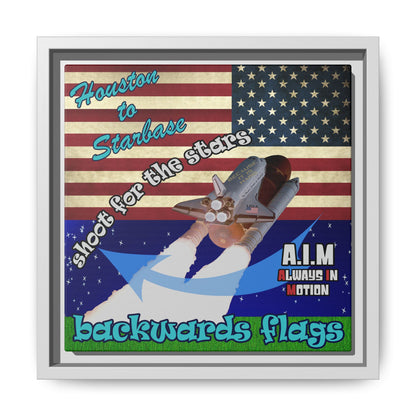 shoot for the stars - framed canvas art ('snoops' background)