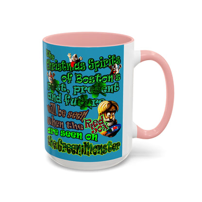 christmas spirits of boston - Accent Mug (turquoise)