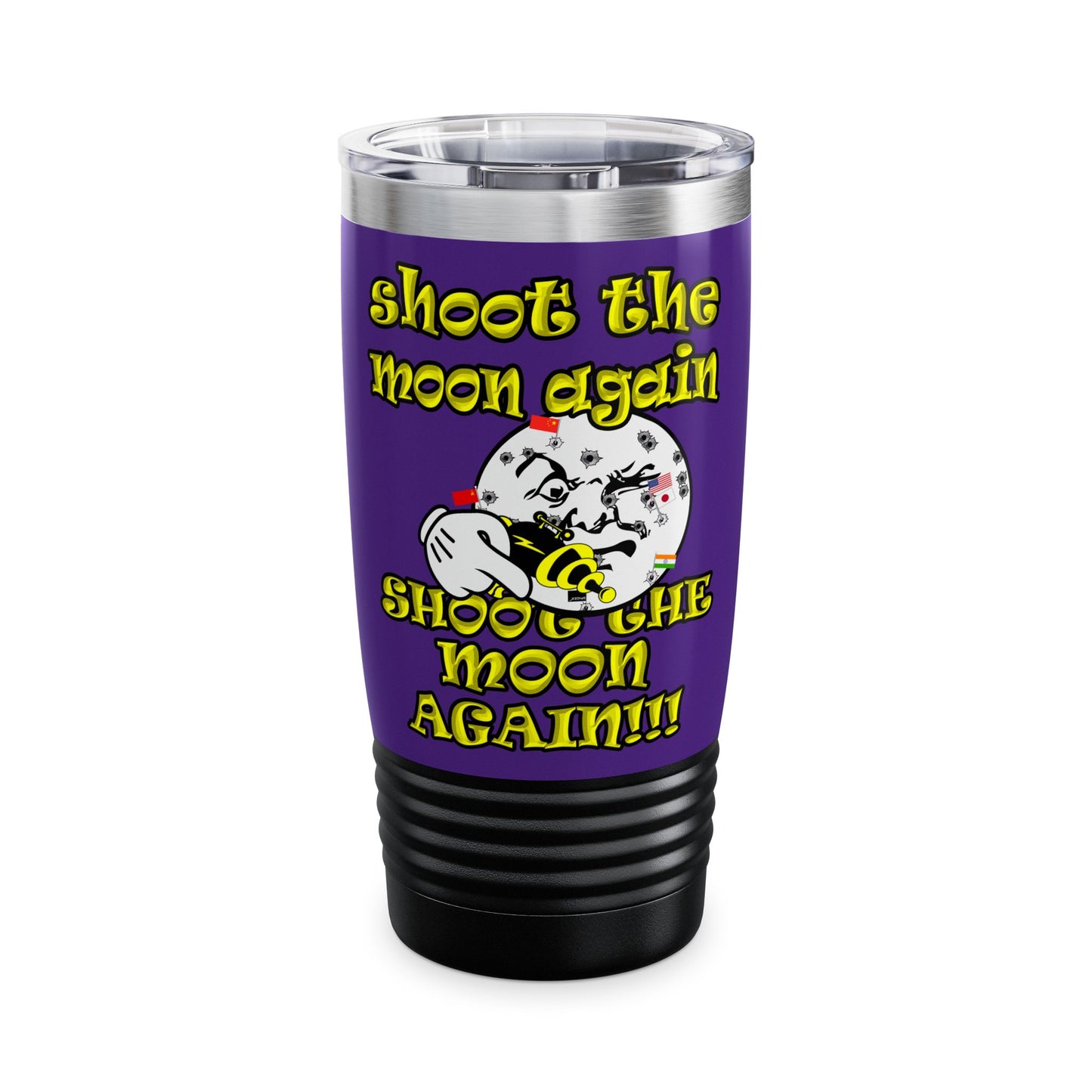 shoot the moon again - Ringneck Tumbler, 20oz (purple)