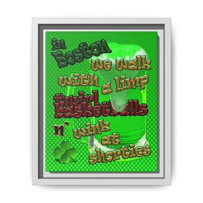 celtics logo - framed canvas art (logo green)