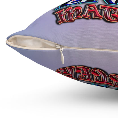 rw&b lives matter - Spun Polyester Square Pillow - (light blue-pink wave)
