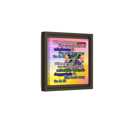 doggystyle - framed canvas art (color blur)