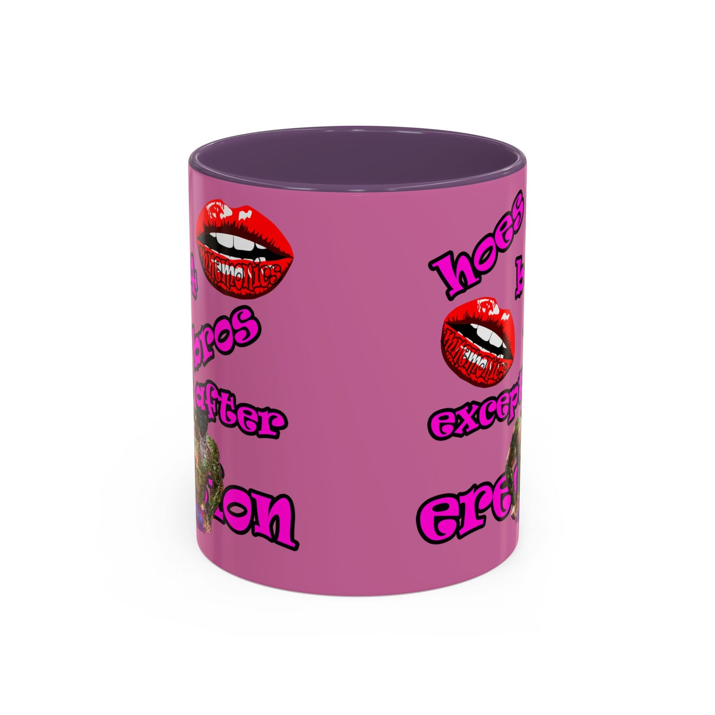 hoes b4 bros - Accent Mug (light pink)