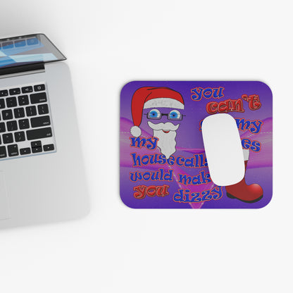 santa's shoes - Mouse Pad (Rectangle) (purple-pink wave)