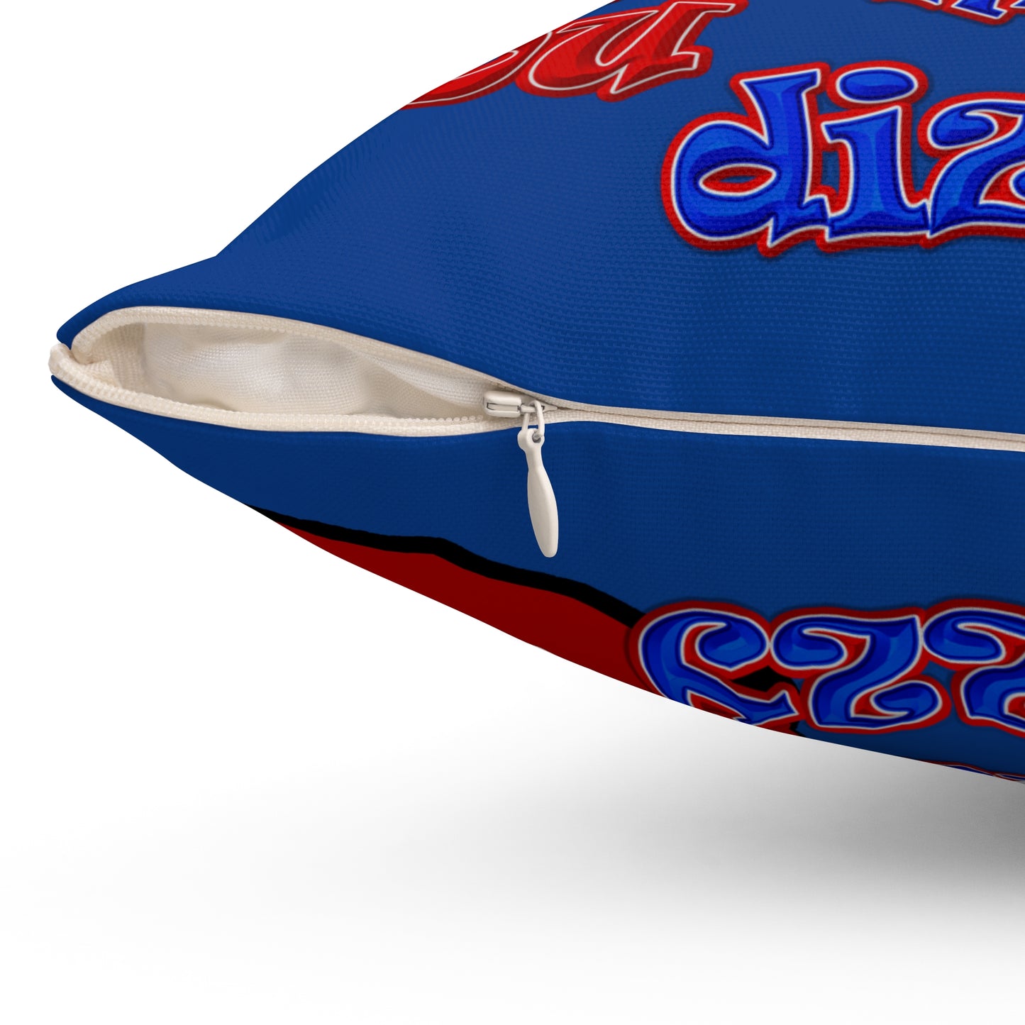 santa's shoes - Spun Polyester Square Pillow - (dark blue)
