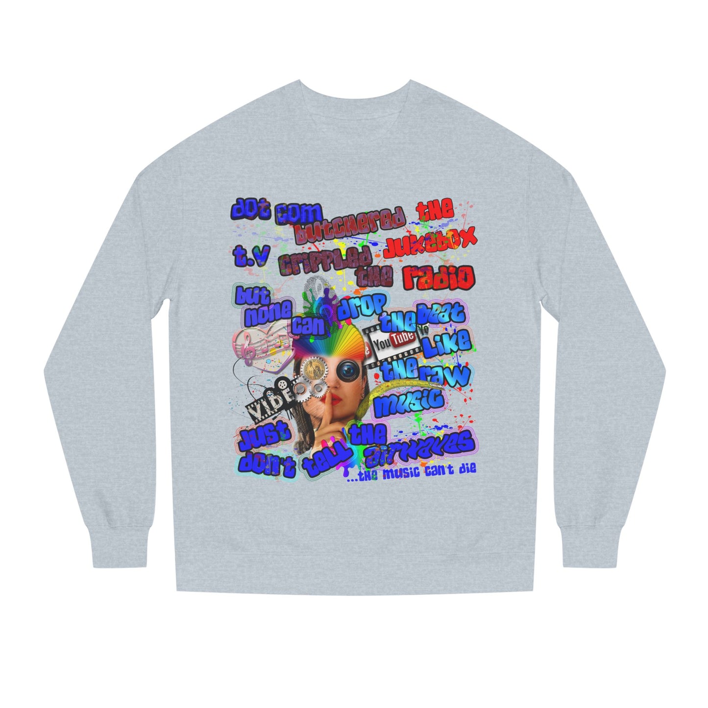drop the beat - Unisex Crew Neck Sweatshirt