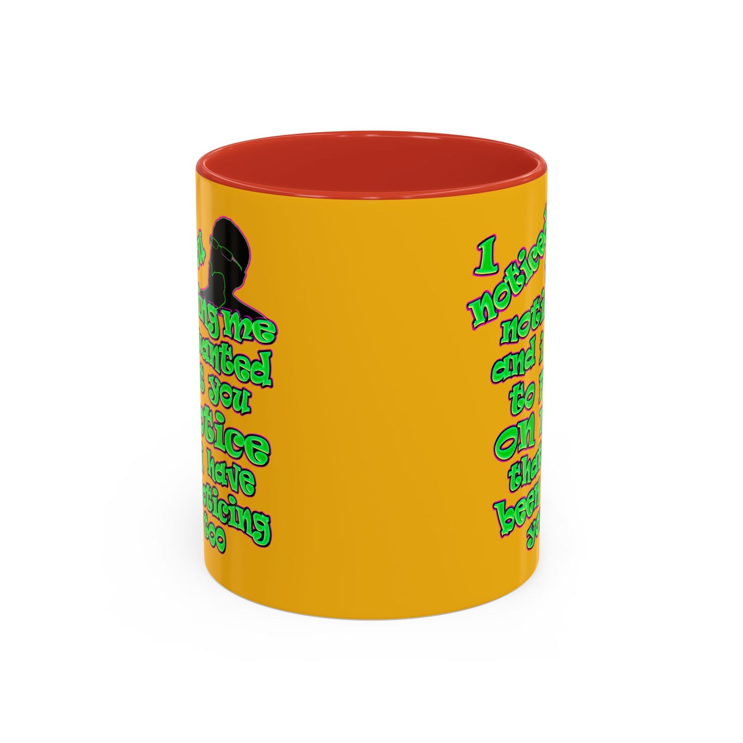 noticed you noticing - Accent Mug (yellow)