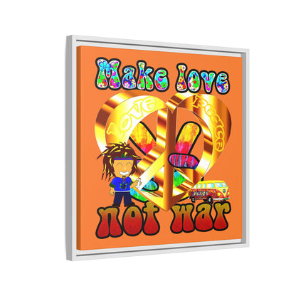 love peace - framed canvas art (crusta)