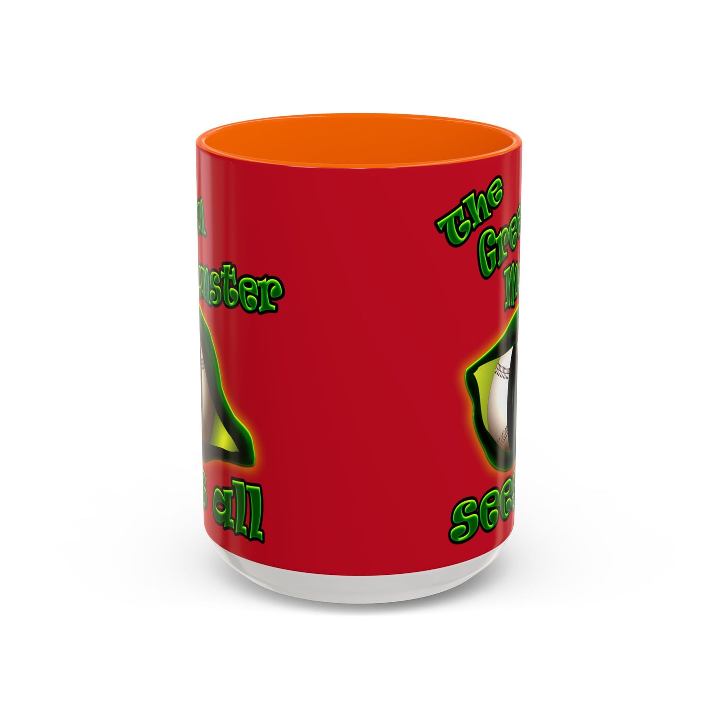 green monster - Accent Mug (dark red)