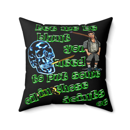 og - Spun Polyester Square Pillow - (black)