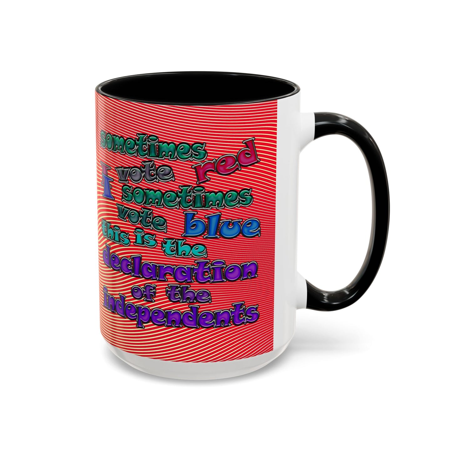 declaration of the independents - Accent Mug (yellow-orange wave)