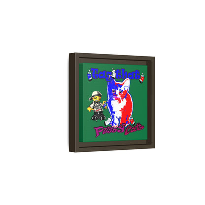 tag that - framed canvas art (dark green)