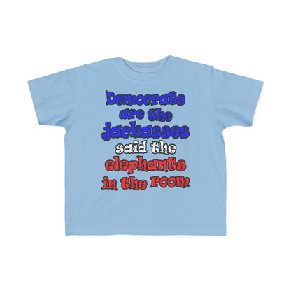 donkeys and elephants - Toddler's Fine Jersey Tee