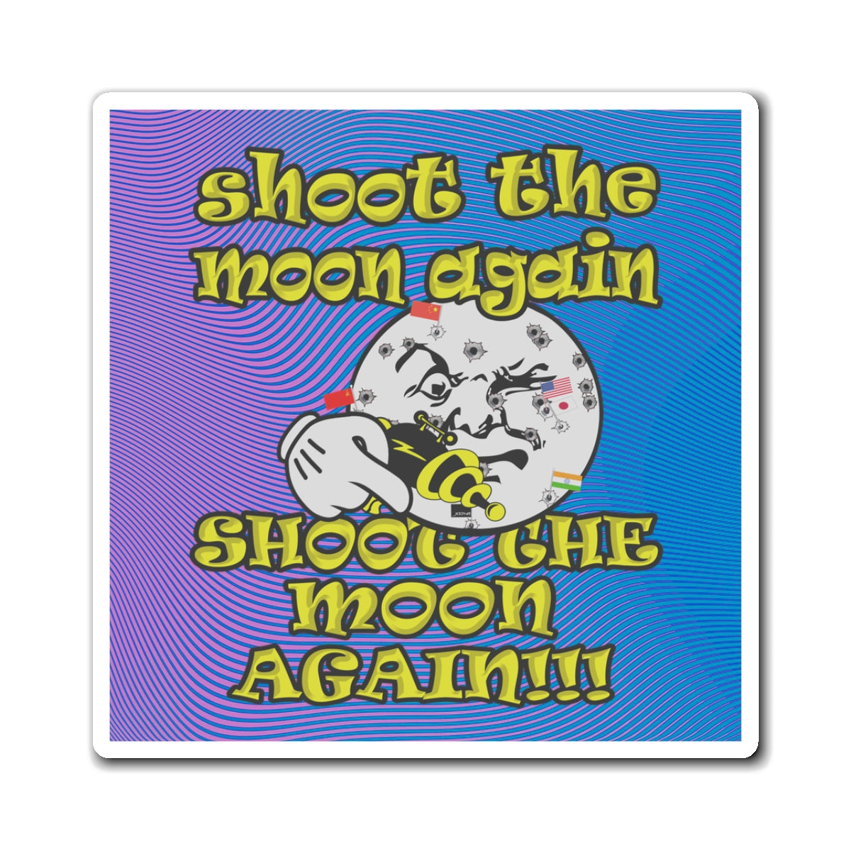 shoot the moon again - Magnets - (light blue-purple wave)