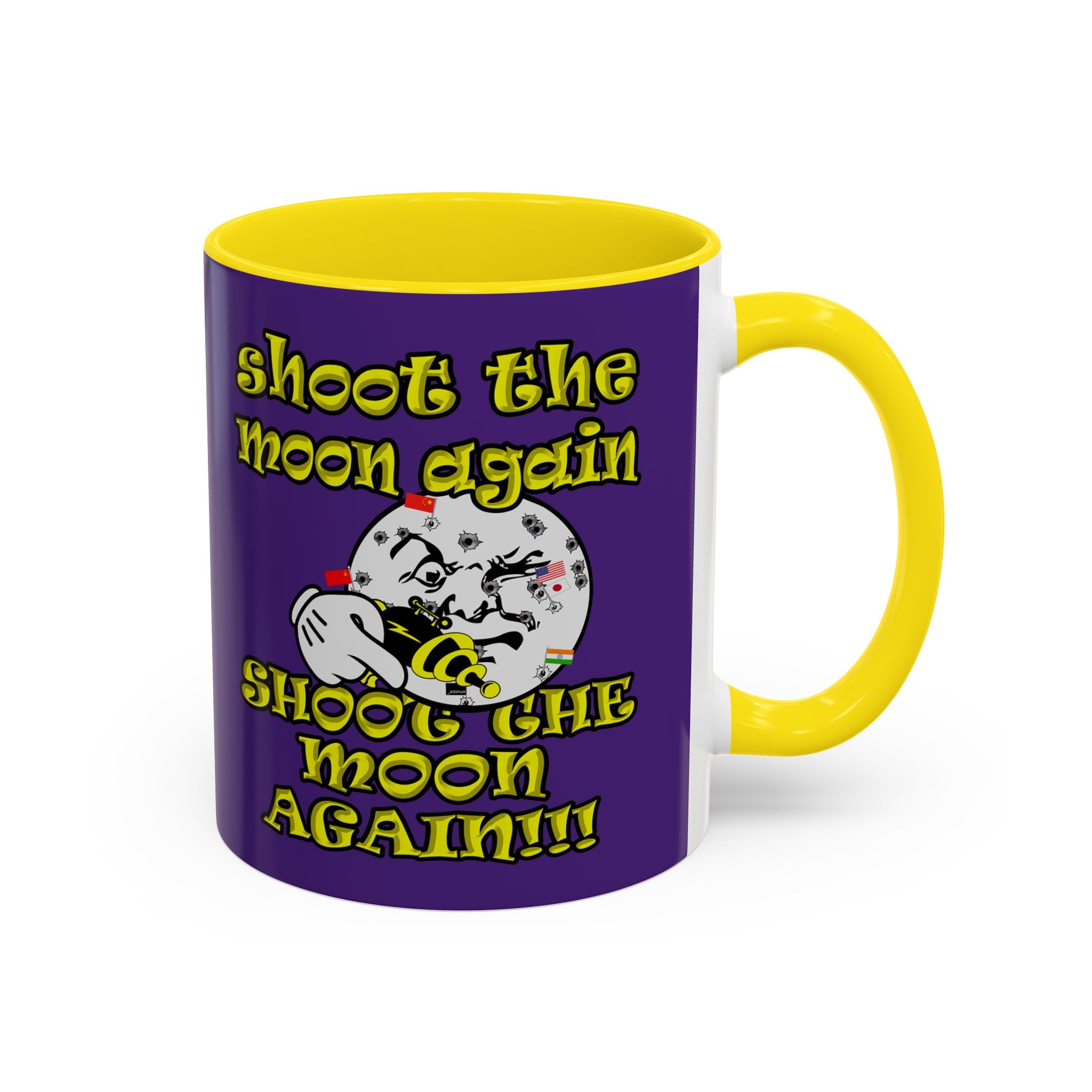 shoot the moon again - Accent Mug (purple)