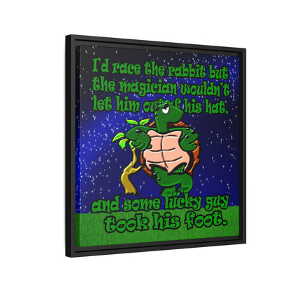 turtle race - framed canvas art ('snoops' background)