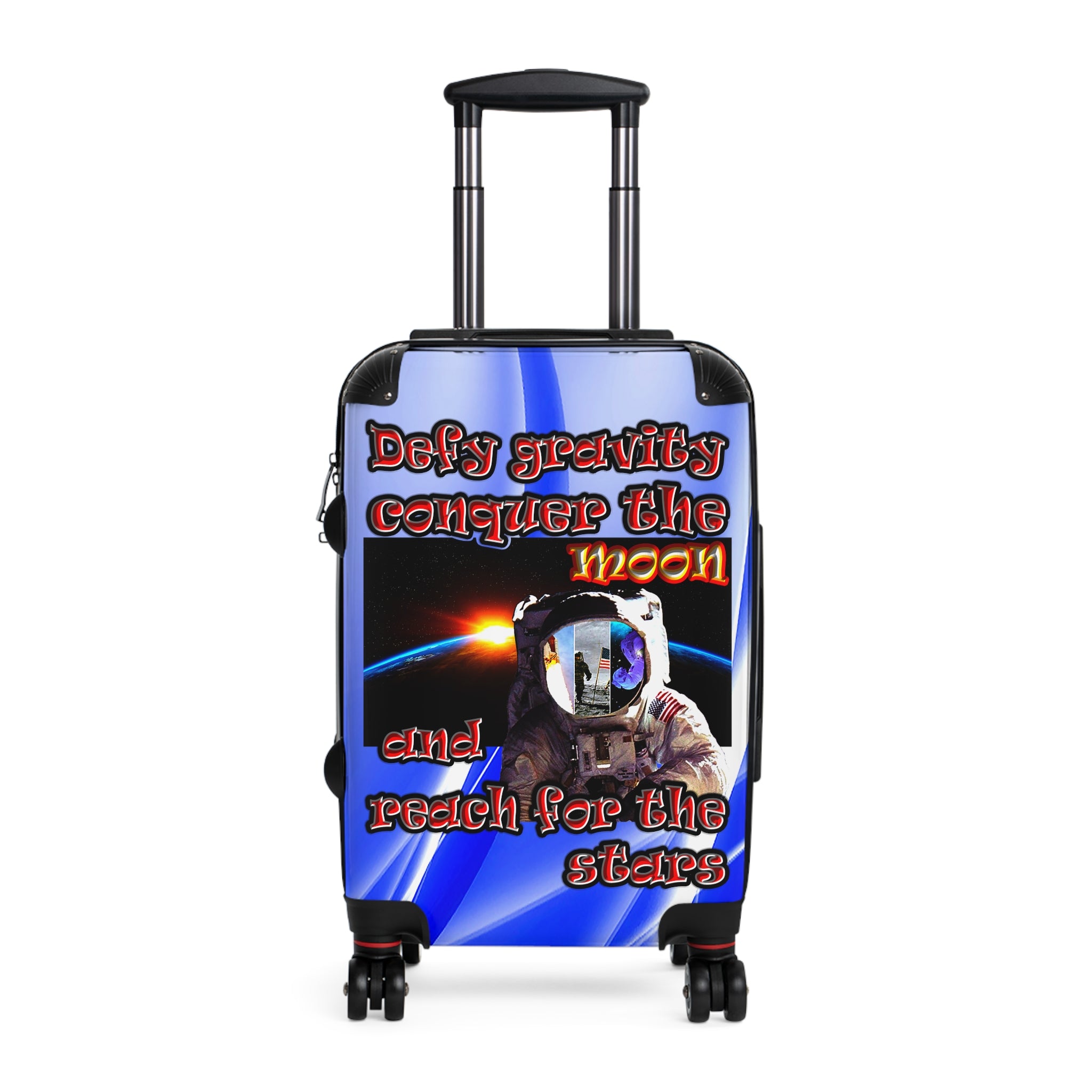 defy conquer reach - Suitcase (blue-white wave)