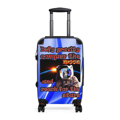 defy conquer reach - Suitcase (blue-white wave)