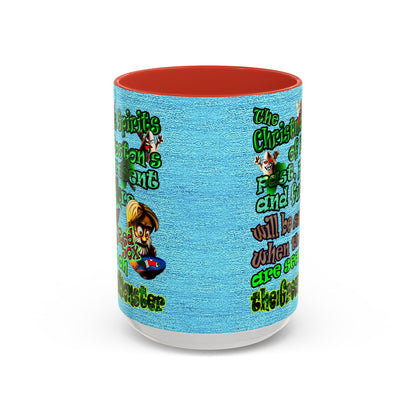 christmas spirits of boston - Accent Mug (faded blue)