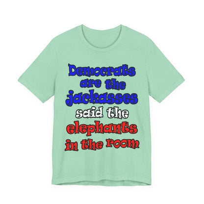 donkeys and elephants - Unisex Jersey Short Sleeve Tee
