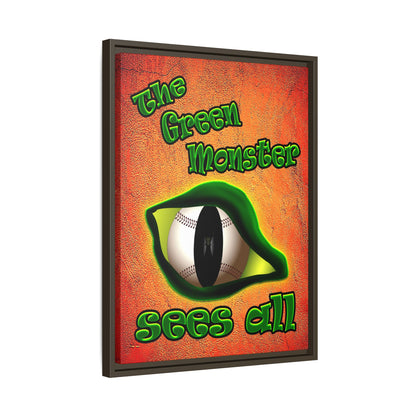 green monster - framed canvas art (burnt orange)