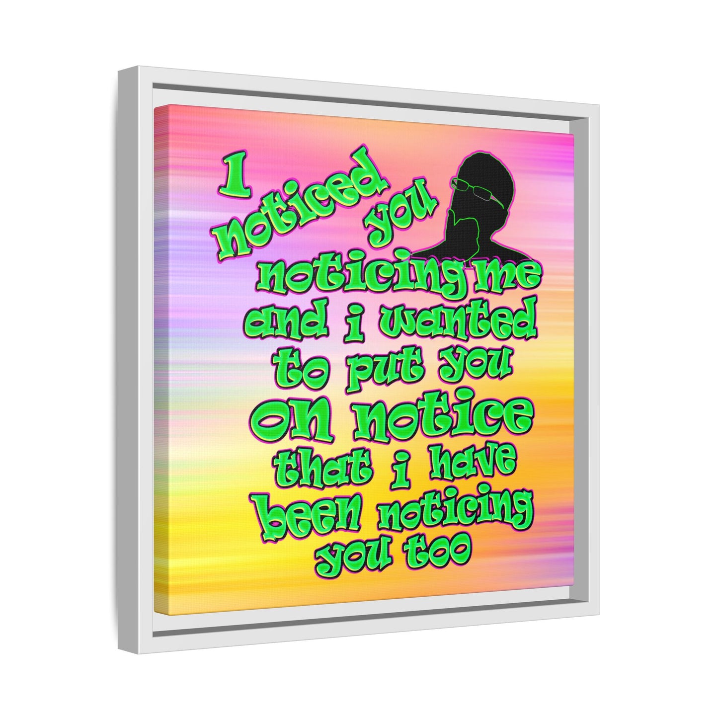 noticed you noticing - framed canvas art (color blur)