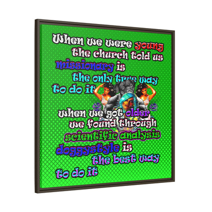 doggystyle - framed canvas art (logo green)