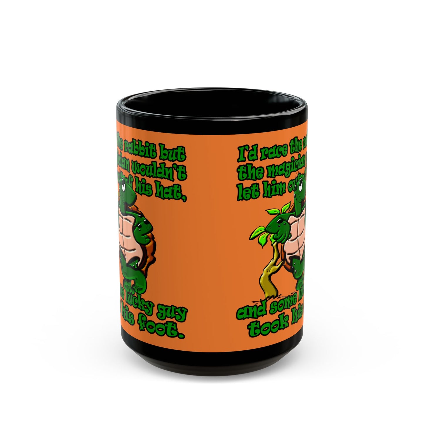 turtle race - Black Mug (crusta)