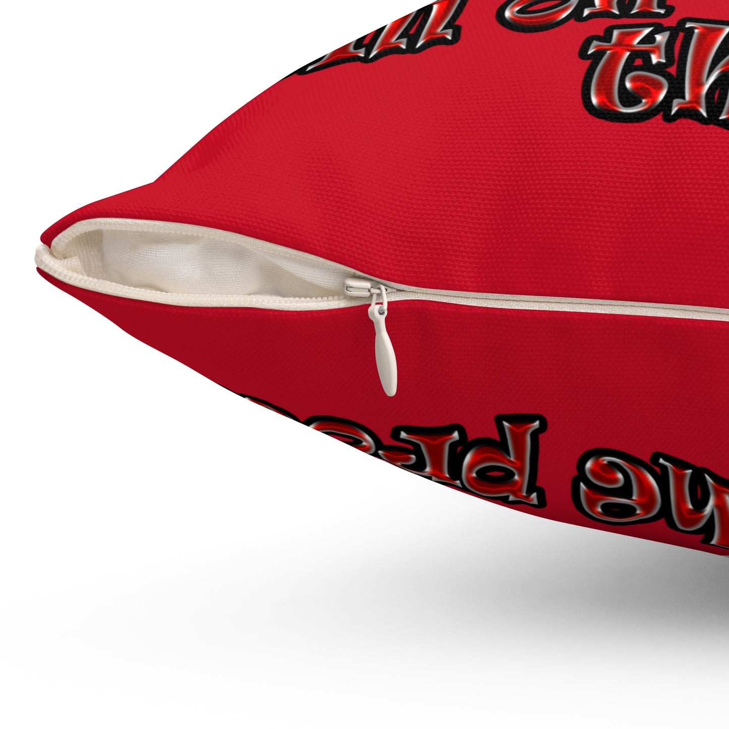 schrodinger's cat - Spun Polyester Square Pillow - (dark red)