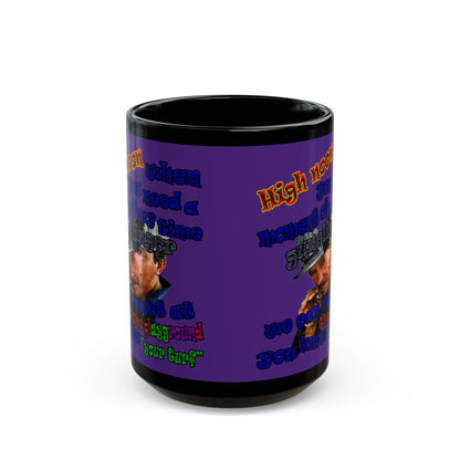 high noon - Black Mug (purple)