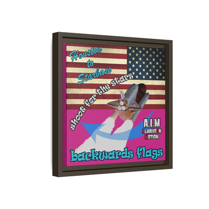 shoot for the stars - framed canvas art (pink)