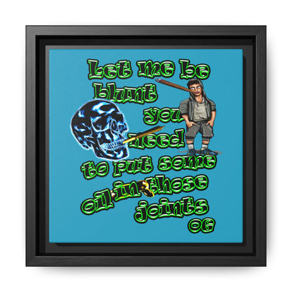 og - framed canvas art (turquoise)