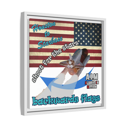 shoot for the stars - framed canvas art (white)