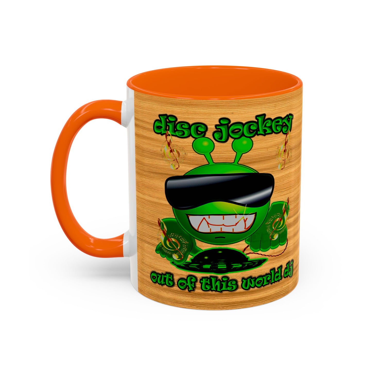 disc jockey - Accent Mug (butterscotch wood finish)