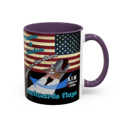 shoot for the stars - Accent Mug (black)
