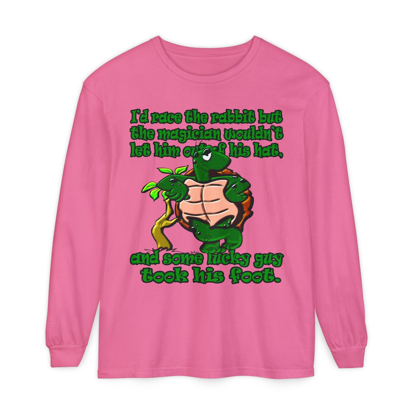 turtle race - Unisex Garment-dyed Long Sleeve T-Shirt