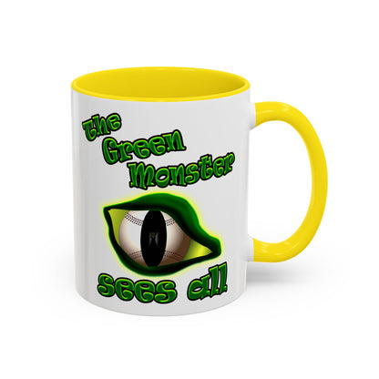 green monster - Accent Mug (white)