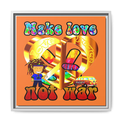 love peace - framed canvas art (crusta)
