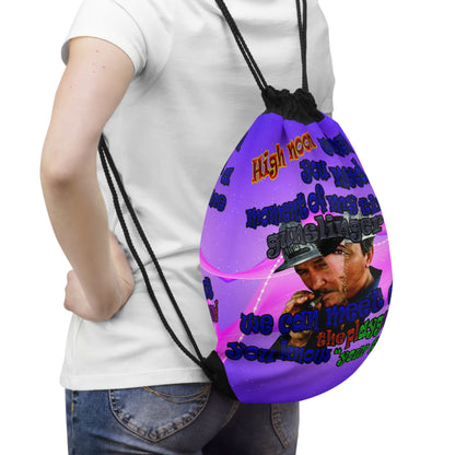 high noon - Drawstring Bag (purple-pink wave)