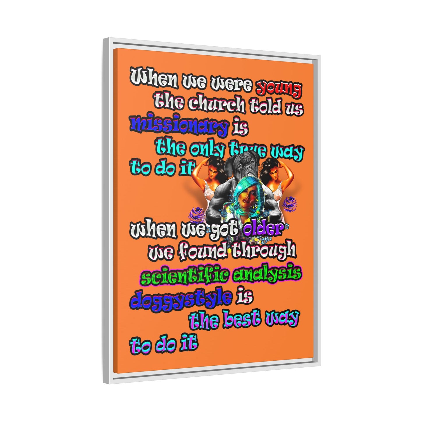 doggystyle - framed canvas art (crusta)