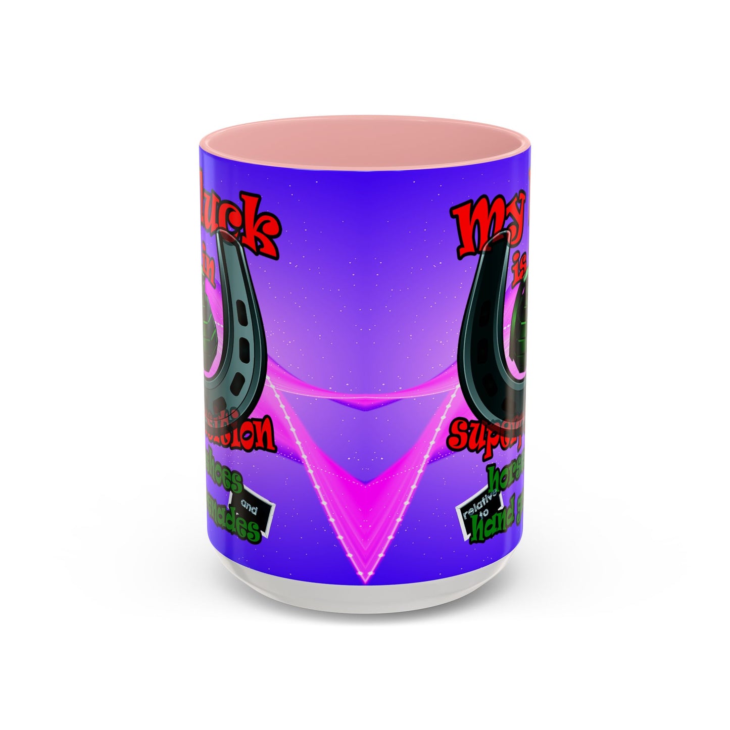 my luck - Accent Mug (purple-pink wave)