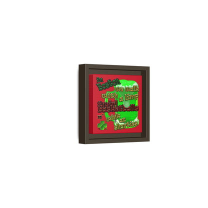 celtics logo - framed canvas art (dark red)