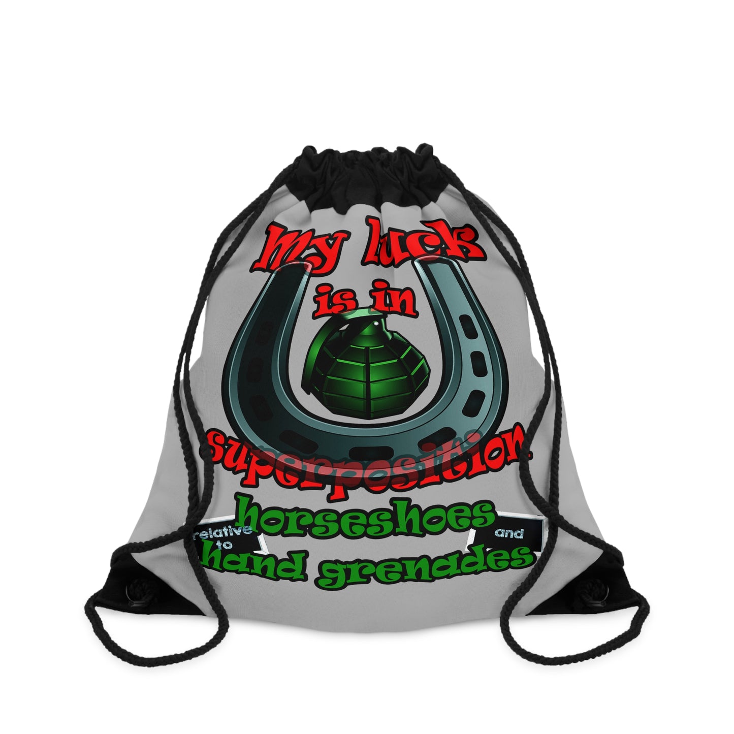my luck - Drawstring Bag (light grey)
