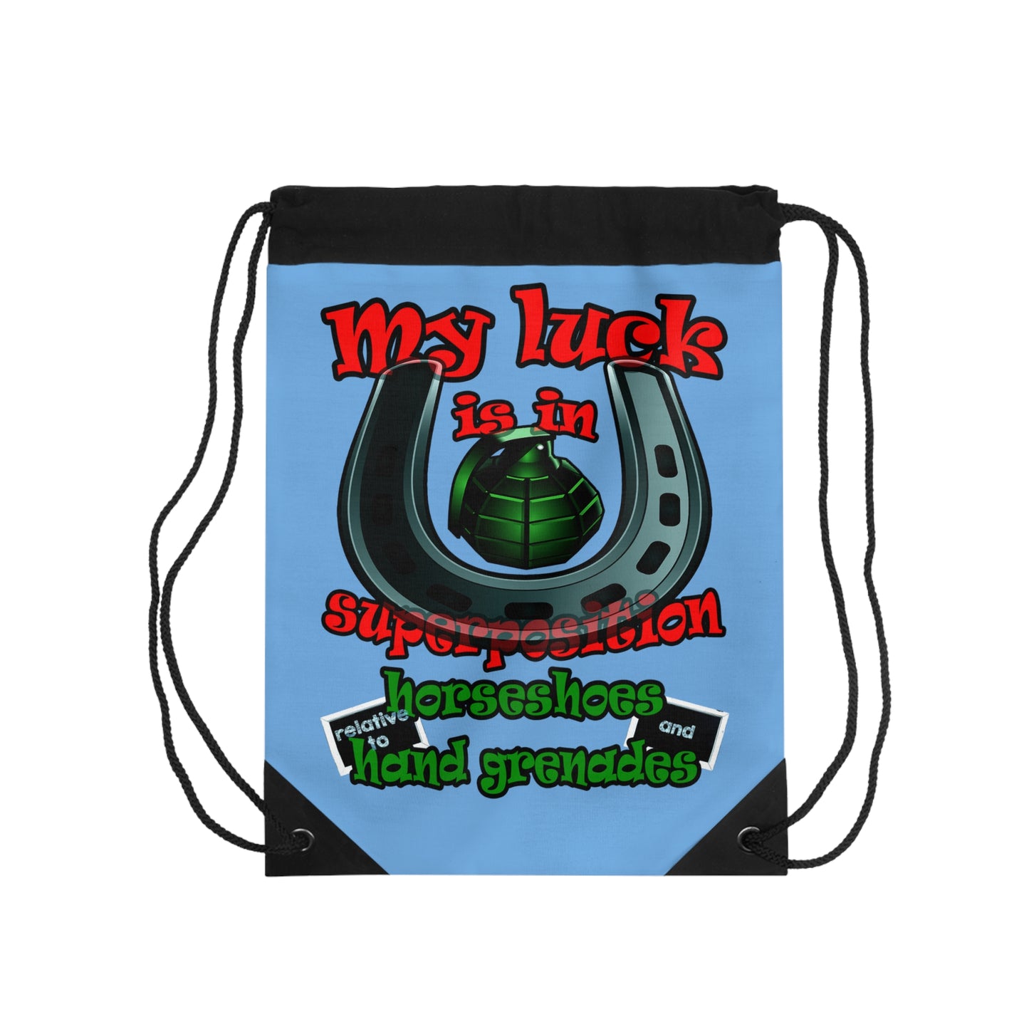 my luck - Drawstring Bag (light blue)