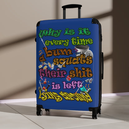 the bum's shit - Suitcase (dark blue)