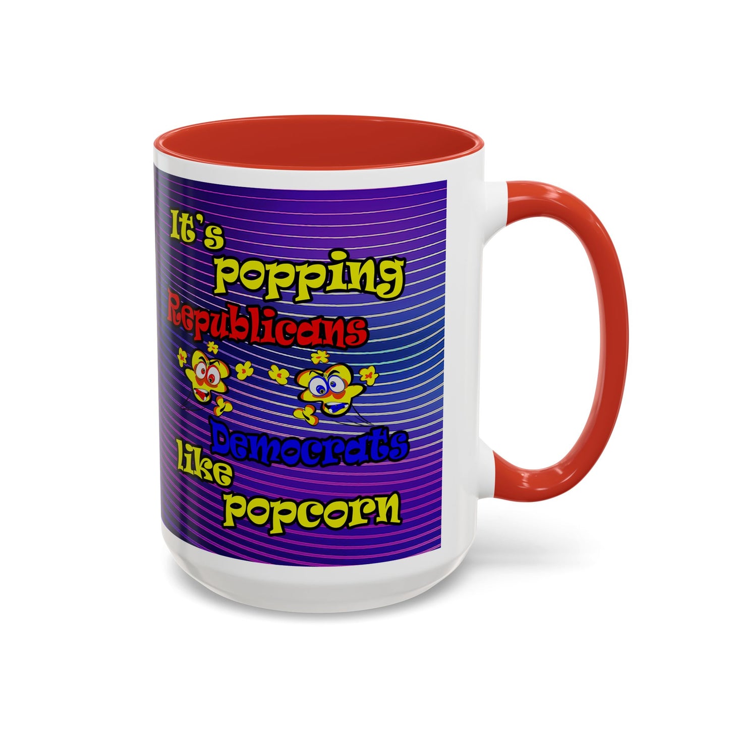 popping like popcorn - Accent Mug (purple wave)
