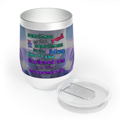 declaration of the independents - Chill Wine Tumbler (grey-pink wave)