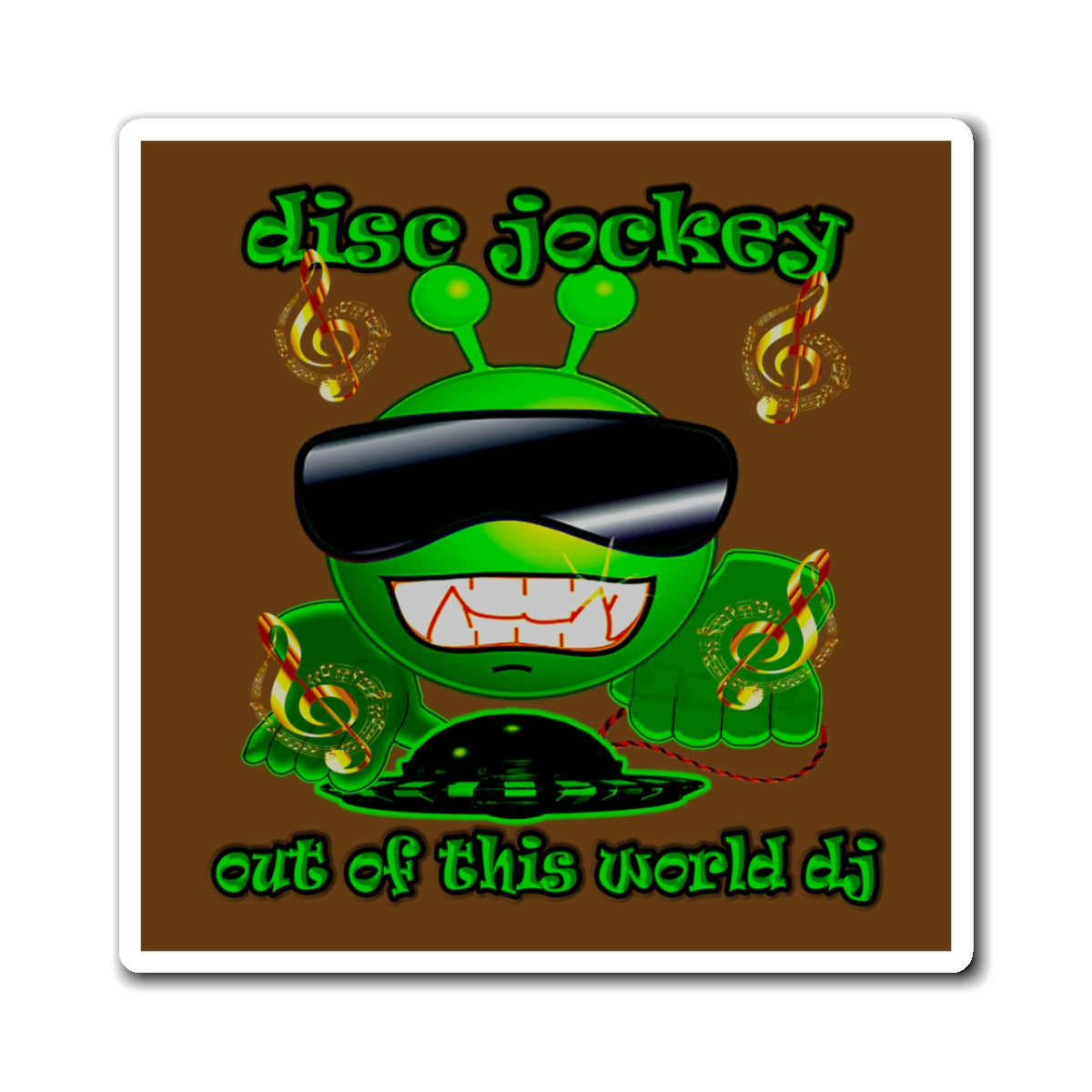 disc jockey - Magnets - (brown)