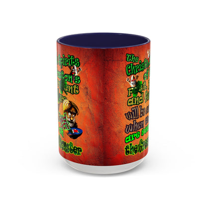 christmas spirits of boston - Accent Mug (burnt orange)